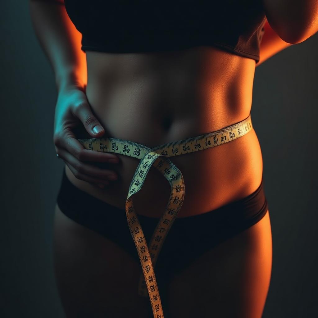 Measuring tape around the waist — representing visceral fat risk